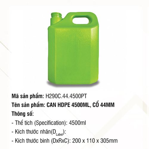 Can HDPE 4000ml Cổ 44mm